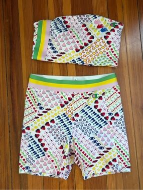 Champion x Susan Alexandra Collab Multicolor Top and Matching Bottoms
